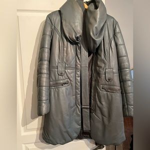 Rudsak full leather grey winter jacket